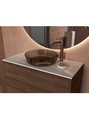 Arga X-gloss benkeplate med Innovent møbel og amor glass servant