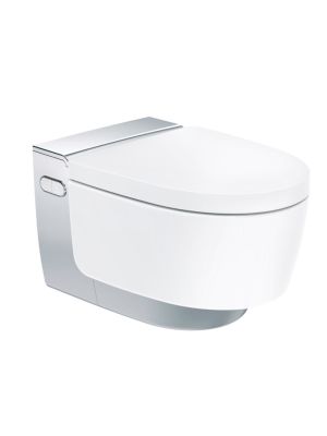 Geberit AquaClean Mera Comfort vegghengt dusjtoalett - Krom/Hvit