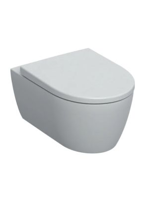 Geberit iCon vegghengt toalett, skjult montering, Rimfree, med toalettsete