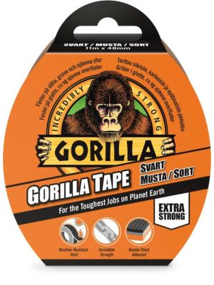 Gorilla Lerretstape 48 mm x 11 m Svart - Tape Black