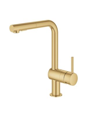 Grohe Minta Kjøkkenarmatur med uttrekkbar tut - Børstet messing