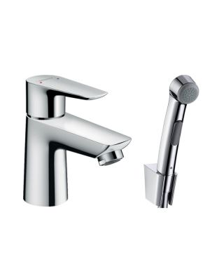 Hansgrohe Talis E 1-greps servantarmatur krom - Med bidettedusj og 160 cm dusjslange