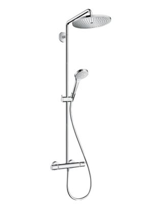Hansgrohe Croma Select S 280 takdusjsett/Showerpipe Ø280 mm, EcoSmart, Krom