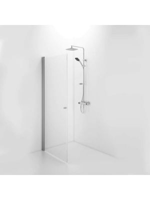 Contura Space rett dusjdør med knott 80/90 cm Lav modell - Høyde 185 cm