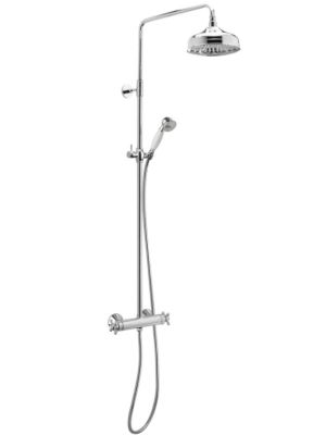 Korsbakken Damixa Tradition takdusjsett med termostat - justerbar stang 1020-1250 mm