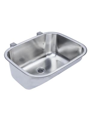 A-collection rustfritt vaskekar for vegg med feste og ventil