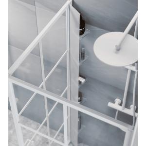 Macro Tidy dusjhylle - I  frostet glass eller svart glass