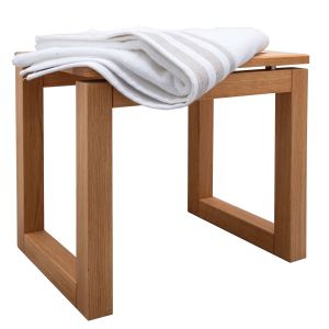 Korsbakken benk i heltre 48/91 cm - Lys Eik