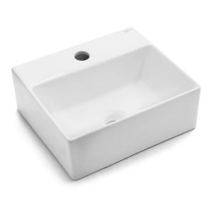 Korsbakken Bathco Bergamo porselensservant B:34,5 x D: 30,6 cm - For montering på plate eller vegg