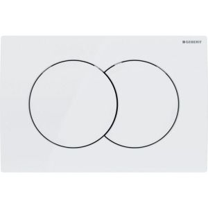 Geberit Delta 01 Betjeningsplate hvit med Dobbeltskyll