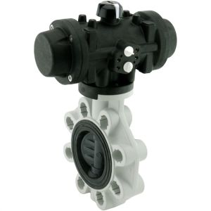 GPA PVC Spjeldventil, D160MM/DN150 Viton med DON PP20 (DA)