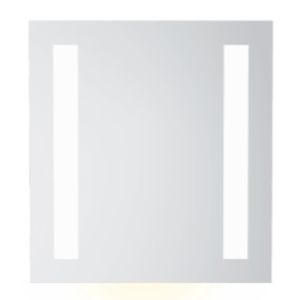 Fossbad speil 60 cm med LED sidelys, underlys og stikk