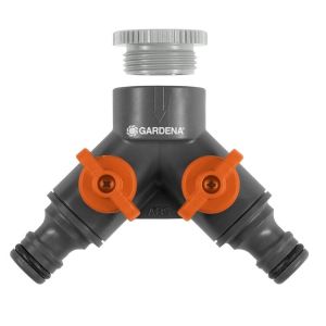 Gardena 2-veis krankobling 26,5 mm ((G 3/4") / 21 mm (G 1/2")