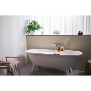 Gustavsberg Duo frittstående badekar 158 cm – 1580 x 680 mm