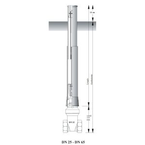 Helnor XK2 teleskopisk spindelforlenger 97 - 165 cm