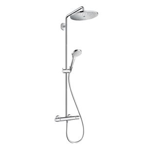 Hansgrohe Croma Select S 280 takdusjsett/Showerpipe Ø280 mm, EcoSmart, Krom
