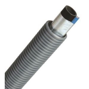Isotermrør vann 40/70 mm PE100 T75 m/blå ohmsk varmekabel