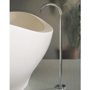 Vola 090FM-700 frittstående badekarstut - Svingbar tut på søyle for gulvmontasje