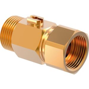 Uponor Aqua PLUS kuleventil 3/4" med løpende mutter