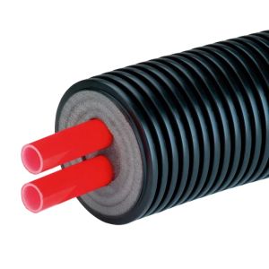 Austroflex kulvertrør/fjernvarmerør 40x3.7+40x3.7mm pex (Ø160MM)   2-rørs