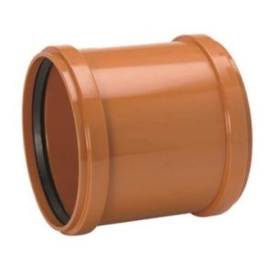 Uponor 250 mm PVC løpemuffe rødbrun