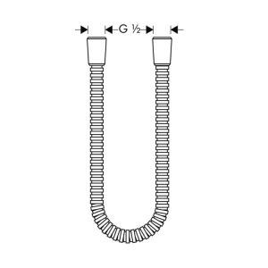 Hansgrohe AXOR ShowerSolutions metalldusjslange 1/2" 1,25 m