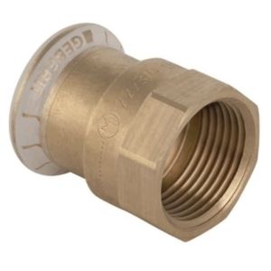Geberit overgangsmuffe 12 - 54 mm med innvendige gjenger kobber - Mapress