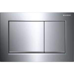 Geberit Omega betjeningsplate matt/krom - Front/topp 212x142 mm