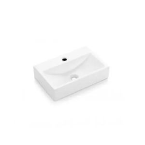 Korsbakken Bathco Paris porselensservant B:45 cm i sort matt - For montering på vegg eller plate.