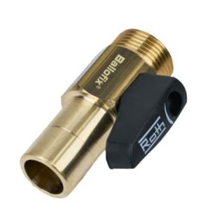 Roth kuleventil rett med utvendig gjenge og nippel 22 mm x 3/4"