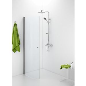 Contura Space rund/buet dusjdør med knott 70/80/90 cm - Høyde 200 cm