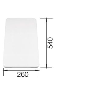 Blanco Skjærefjel 260x540 mm - Hvit kunsstoff