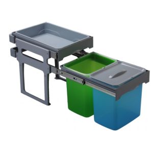 Intra Kildesortering TANK 40 - Med to store uttrekkbare avfallsbeholdere