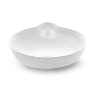 Korsbakken Bathco Titanic small porselensservant med overløp - For montering på vegg eller plate