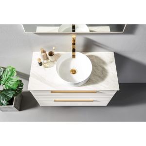 Scala Bad Trend rund servant i tynn porselen Hvit Ø35 cm x H: 12 cm