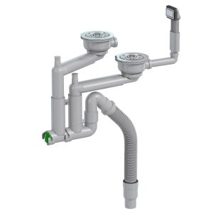 Intra vannlås Smartloc E til Horizon med doble kummer og kurvventiler (rektangulært overløp).