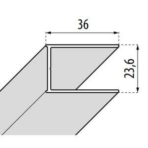 Novellini Riga dyp veggprofil 10 mm
