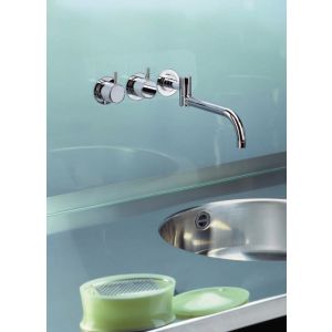 Vola 631 servantbatteri for innbygging - Med 250 mm svingbar tut