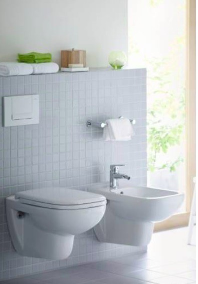 Duravit D-Code veggskål 70cm. Forlenget modell u/sete