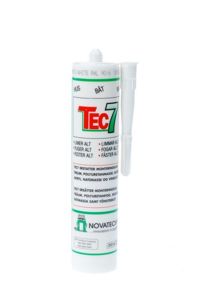 Novatech lim/fuge/tetningsmasse Tec7, 310ML, grå