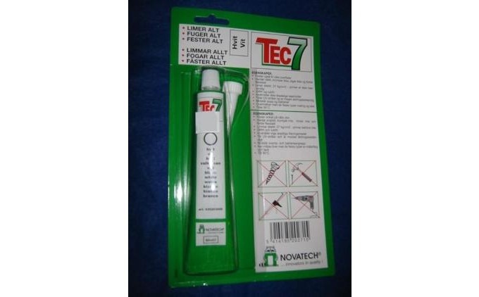 Novatech lim/fuge/tetningsmasse Tec7 50ML, hvit