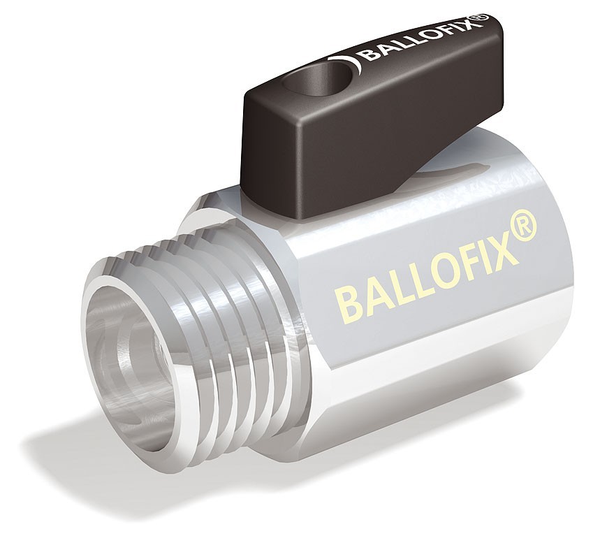 Ballofix reguleringskran med grep 3/8 x3/8, MN rett