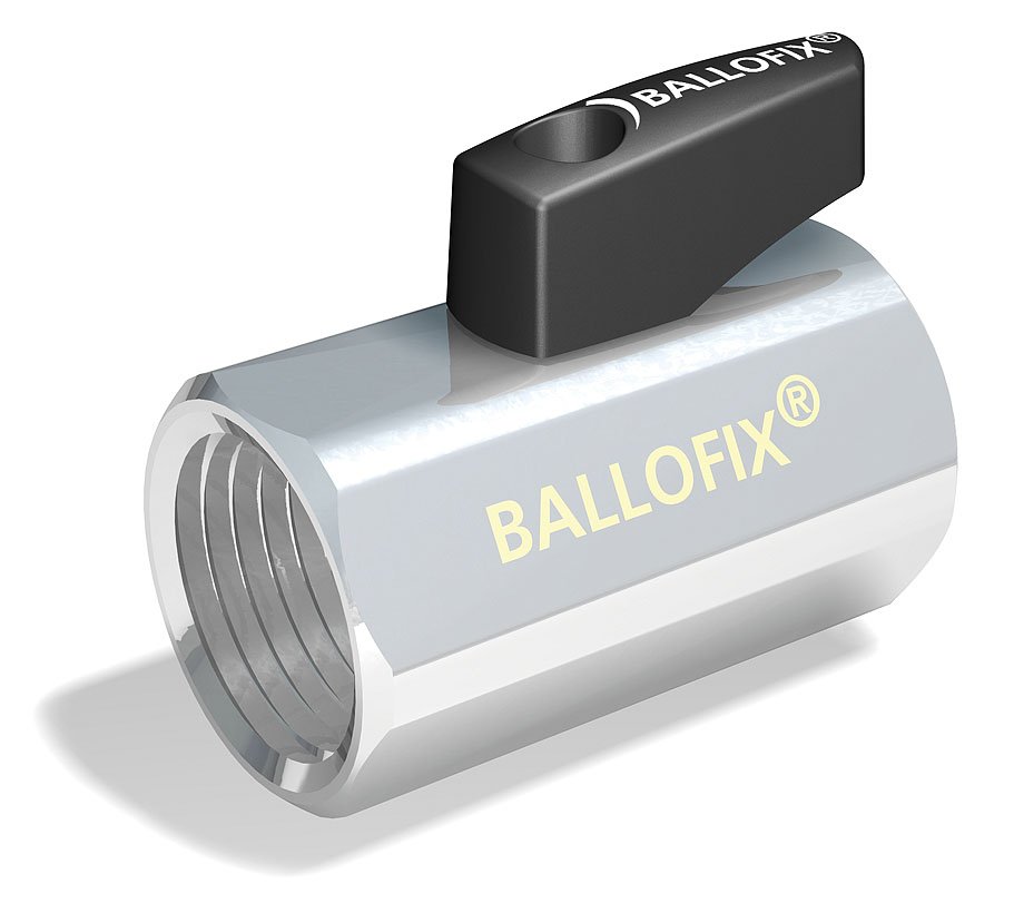 Ballofix reguleringskran med grep 3/8 x3/8, MM rett